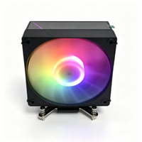 4 Heatpipes ARGB CPU Cooler 120mm Fluid Bearing PWM Fan Copper Heatpipe Air Cooler for Desktop PC Synchronized Lighting