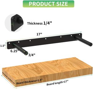 Nhiệm vụ nặng nề vô hình 18 inch Khung kệ nổi với thanh thép hỗ trợ vững chắc cho kệ ẩn - Product Image 2