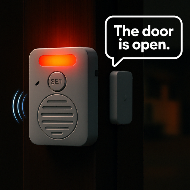 Portable Wireless Security System Safety Sensor Triggered Door Alarm