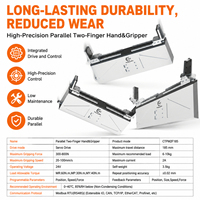 ChangingTek - Mano Robótica Servo Paralela de Dos Dedos CTPM2F185, 24 V, 48 W, 3.5 kg, Pinza Eléctrica Programable para Automatización de Laboratorio