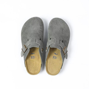 Mules et sabots compensés d'été pour femmes, confortables, en liège et cuir, à bout fermé, avec semelle intérieure en EVA, mode <span class=keywords><strong>hiver</strong></span> - Product Image 2