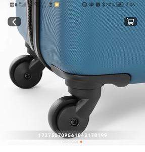 Diplomat <span class=keywords><strong>valise</strong></span> double tige glace cristal bleu 20 pouces 360 degrés roue universelle HM-6702-1 - Product Image 2