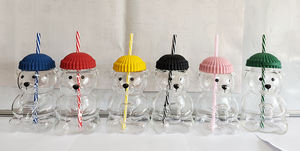 NUEVA Taza de Café de Vidrio Estilo <span class=keywords><strong>Starbucks</strong></span> con Diseño de Oso de Peluche, 20 oz, 1:1, Económica - Product Image 5