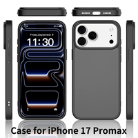 Coque de téléphone givrée mate antichoc pour iPhone 17 Pro, 18 Pro Max, 17 Air, 16E, 15, 14 Plus