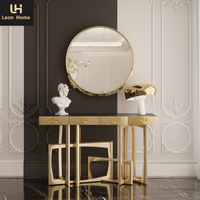 Vente en gros de table console design antique unique en métal poli fait main meubles de salon classiques table console