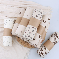 Grosir kustom selimut bayi lembut selimut bayi katun murni mode baru selimut bungkus pembungkus bayi cetak lucu dapat disesuaikan