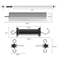 Elektrische omheiningset voor ranch, telescopische poort, veer, elektrische omheiningset, geschikt voor rundvee, schapen, paarden, goedkope boerderijomheining, accessoires