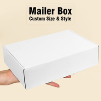 Boîte d'emballage en carton personnalisée avec logo de luxe, unique, grande ou petite, pour l'artisanat, l'expédition, le courrier, la boîte en carton ondulé, boîte d'expédition blanche