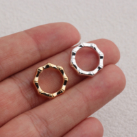Fermoir à ressort rond en forme de bambou en or 14K plaqué or/argent S925, mousqueton, boucle en O, fournitures pour la fabrication de bijoux