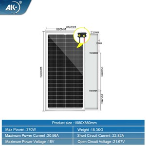 <span class=keywords><strong>AK</strong></span> แก้วกระจกแผงโซลาร์เซลล์ขนาด70W 6V 18V 36V กรอบอะลูมิเนียมชุบอโนไดซ์ประสิทธิภาพ22% CE ROHS 3.2mm ทำจากเหล็กต่ำ - Product Image 5