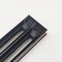 Diffuseur d'air linéaire sans cadre en PVC noir moderne de haute qualité pour plafond, durable pour la ventilation CVC
