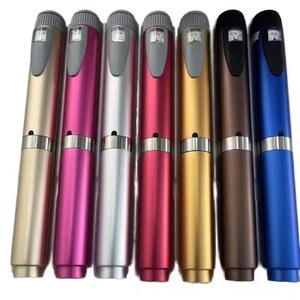 OEM <b>Refillable</b> Metal <b>Pen</b> Body with Rubber Stopper Laser Logo for Skincare Cream and Cosmetic Packaging - Product Image 1