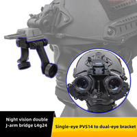 Support de casque tactique inclinable double J-Arm en nylon léger TJ-OUTDOORS 2024 pour vision nocturne NVG et appels de gibier