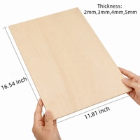 Láminas de Madera Contrachapada de Tilo de 3 mm de Primera Calidad para Corte Láser XTool Glowforge, 11.8x16.5 Pulgadas, A3, Tablero de Madera sin Acabado, Manualidades DIY