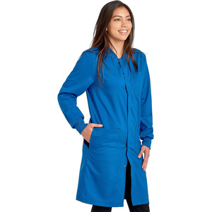 เสื้อโค้ทสำหรับห้องปฏิบัติการชายและหญิงยูนิเซ็กส์เสื้อโค้ทผ้าคอตตอนทอกระดุมปิดด้วยซิปใช้ในโรงพยาบาล - Product Image 3