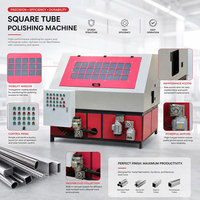 Polisseuse automatique haute performance pour tubes carrés avec moteur, pour le polissage de tuyaux, l'élimination de la rouille multi-stations et la finition des bords