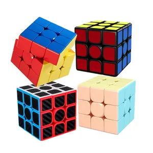 MoYu OEM Cubes stickerless 4*4 carbon fiber cubo magico 3*3 Rubikks cube customized