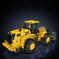 MOULD KING 17084 Kits de construcción técnica Motorizado 972M Cargador de ruedas Juguetes para niños Camión Ladrillos