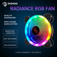 OCOCOO ER01 Venta caliente ARGB LED ventilador de refrigeración 5V 4Pin PWM Desktop Gaming PC Case Cooler para ordenador disipador de calor