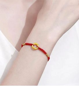 Xinfly Rope Woven 24K Gold Charm Fine Jewelry <b>Men</b> Women Engagement Wedding Bracelets - Product Image 4