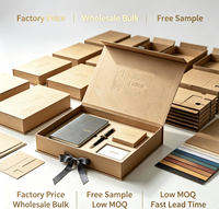 Boîte cadeau pliante double couche magnétique en papier kraft recyclé personnalisé 400 g/m², recyclable, réutilisable, design livre, pour entreprises