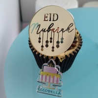 Mini Acryl-Tortenanhänger Cupcake Topper für Eid Mubarak Ramadan Kuchendekoration