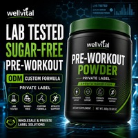 Poudre pré-entraînement sans sucre, formule personnalisée ODM testée en laboratoire, marque privée pour les athlètes