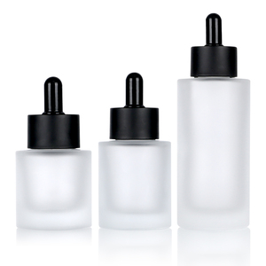 Luxury Frosted <b>Glass</b> Bottle <b>Glass</b> Bottle Customized Essential Oil Bottle For Cosmetics <b>Container</b> Empty With Rubber Dropper - Product Image 3