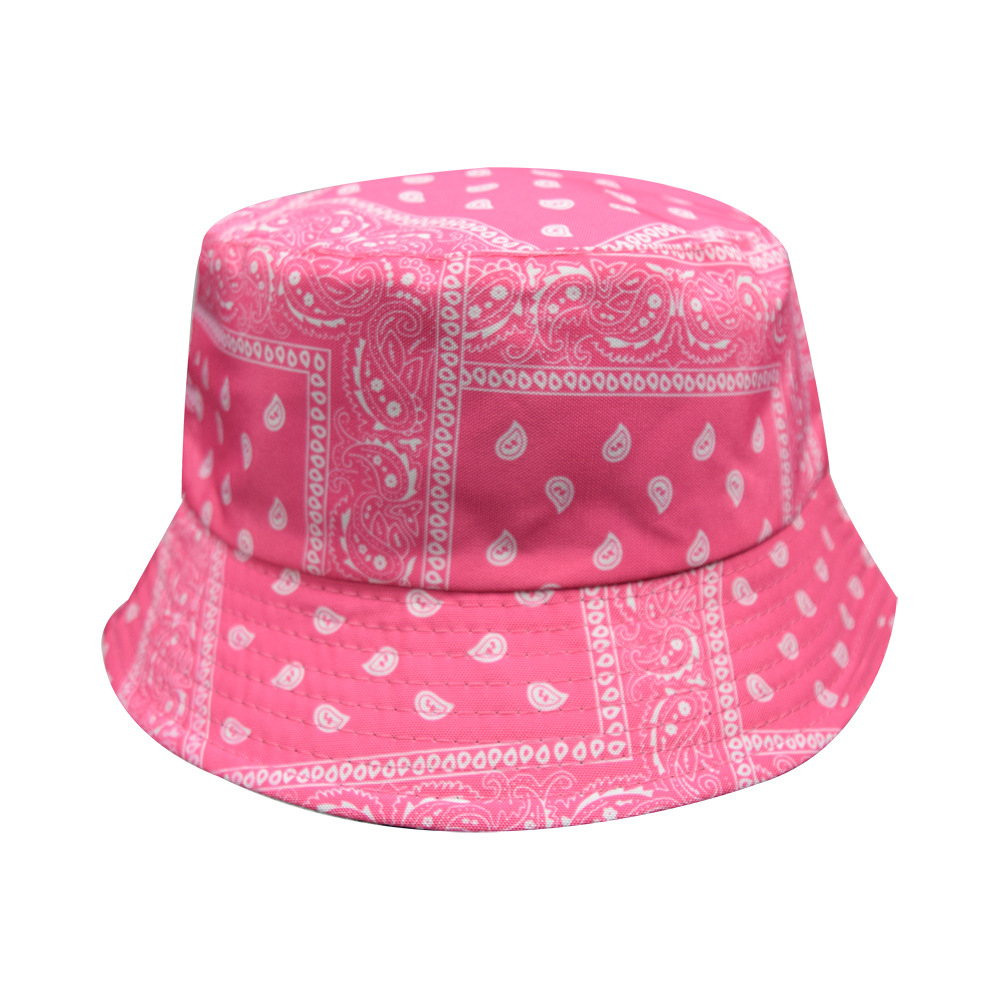 New cashew flower pattern printing double-sided sun visor hat outdoor recreational fisherman cap bucket hat