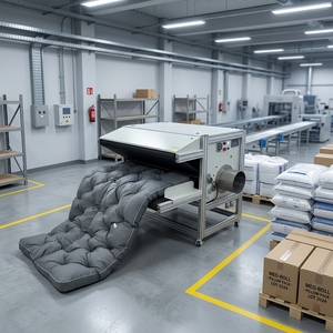 Machine d'emballage automatique pneumatique pour coussins et oreillers, pour vêtements et sacs - Product Image 1