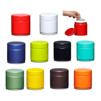 Boîte en fer blanc personnalisée 30-100g pour Matcha, avec couvercle hermétique, conteneur alimentaire pour le stockage de thé, café en poudre, capsules, avec étiquette logo