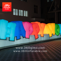 Vente flash : Lettres gonflables 360° avec souffleur, options de publicité gonflable