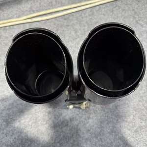 Alta calidad Universal Dual Real fibra de carbono quemado Azul acero inoxidable espejo pulido 1,5mm Punta de <span class=keywords><strong>escape</strong></span> accesorios de coche tubo - Product Image 2