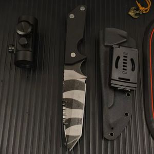 Couteau à lame fixe en acier 8Cr13 noir <span class=keywords><strong>de</strong></span> haute qualité, couteau <span class=keywords><strong>de</strong></span> survie et <span class=keywords><strong>de</strong></span> chasse plein pied, manche G10 avec étui Kydex - Product Image 3