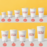 Gobelets en papier jetables à double paroi estampés pour boissons chaudes Gobelets en papier de haute qualité pour emballage en plastique de glaçons café thé