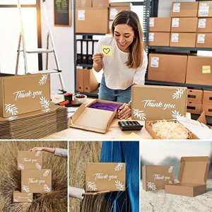 Cổ Sinh Thái Thân Thiện Với Giấy Bao Bì Tùy Chỉnh In Ấn Nâu Kraft Có Thể Gập Lại Sóng <span class=keywords><strong>Carton</strong></span> Các Tông Bưu Phẩm Mailling Hộp Vận Chuyển - Product Image 5