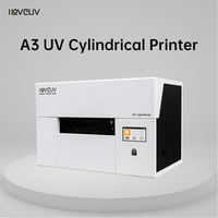 Imprimante jet d'encre UV cylindrique automatique de bureau, nouvelle, rotative à 360° pour verre, métal, plastique, œufs, bouteilles, tasses, canettes, CMYK, blanc, vernis