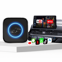 Adaptador Inalámbrico CarPlay Playaibox Android 15, Android Auto Box 4+32G para YouTube, Netflix, Google, Compatible con Pantalla Dividida y Múltiples Aplicaciones
