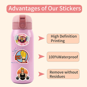 ZY3037C 60 Piezas Nuevas Pegatinas de Johnny <span class=keywords><strong>Bravo</strong></span> para Álbumes de Recortes, Graffiti, Manualidades, Decoración de Tazas, Guitarras, Computadoras Portátiles, Equipaje, Pegatinas de Vinilo Impermeables - Product Image 4