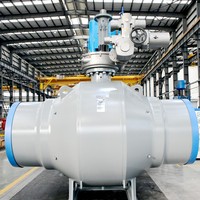 Vanne à boisseau sphérique en acier inoxydable à commande hydraulique, marche/arrêt, couple élevé, pour pipeline, à brides 4 pouces
