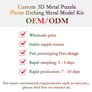 Puzzles en métal gravés, puzzles en acier inoxydable, feuilles découpées au laser, assemblage DIY, puzzle en laiton, puzzle en métal 3D dimensionnel pour adultes - Product Image 5
