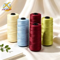 Ruban plat en coton mercerisé et lin, fil de soie glacée, matériau de tricot manuel DIY pour chapeau d'été, coussin, sac à main, artisanat fait main