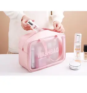 large capacity multi function makeup bag portable travelling storage bag lady's trend waterproof cosmetic bag