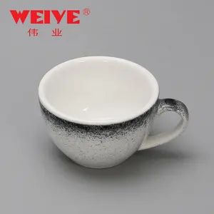 250 ml porcelaine drinkware céramique poignée vaisselle tasse à café pour logo personnalisé
