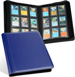 Porte-cartes en cuir PU de qualité supérieure, 9 pochettes, fermeture à glissière sécurisée, album de cartes à collectionner de couleur personnalisée, pages en PP pour le rangement des cartes - Product Image 1