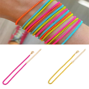 Pulsera de Cadena de Eslabones de Latón Esmaltado Multicolor Neón de la Fábrica ROXI para Niñas - Product Image 4