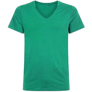 Fabricant de T-shirts en gros à col en V, avec logo personnalisé, en coton, pour usage décontracté, à manches courtes, vêtements de mode, exportateur de vêtements - Product Image 4