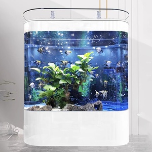 Arowana 수족관용 AC 시리즈 커브 유리 탱크 시스템, 상단 여과 또는 웅덩이 탱크 옵션 - Product Image 1