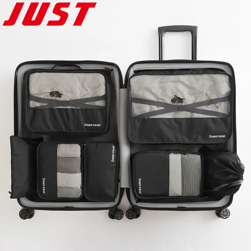 JUST Large 7 Set Travel Organizer Accessories Packing Cubes for Travel Carry on Luggage Travel Organizer Bags