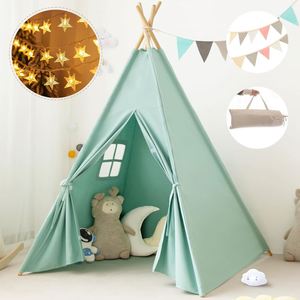 Tente tipi portable pour enfants, couleur verte, pour l'intérieur et l'extérieur, très vendue - Product Image 2